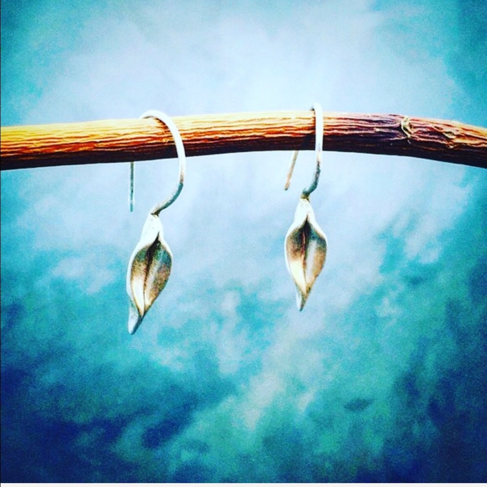 Matana Sterling Silver Organic formed earrings - Picture 3 of 5